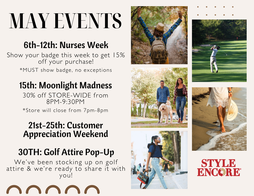 Don't miss out on our limited time events this May!